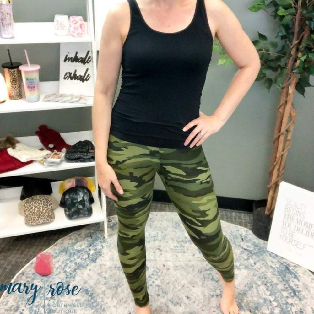 LEGGINGS DEPOT: Camo leggings w/5 inch band